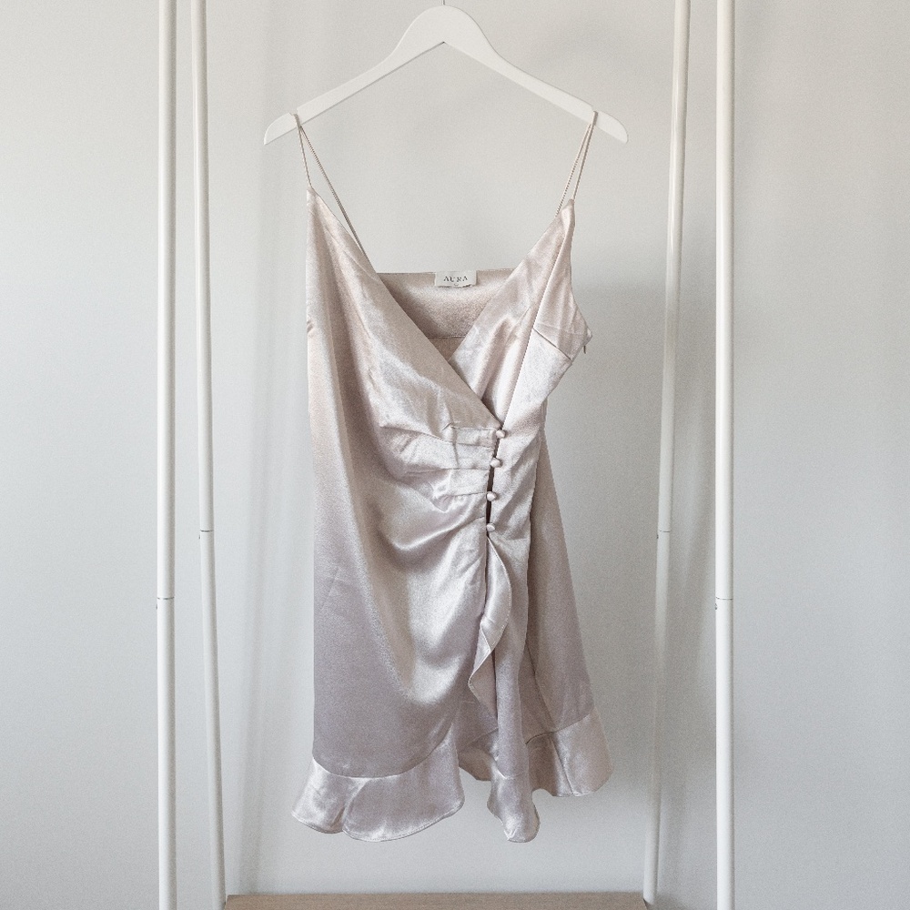 NEW Red Dress Boutique Aura Silver Dress - Large